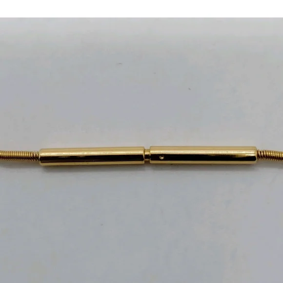 HERMES Gold and Cream Pendant Necklace PREOWNED - Picture 3 of 6